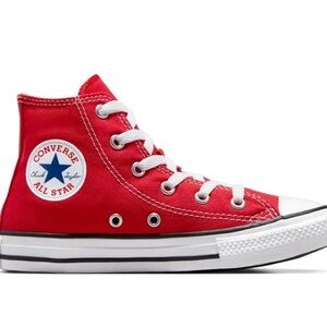 Red converse high tops
